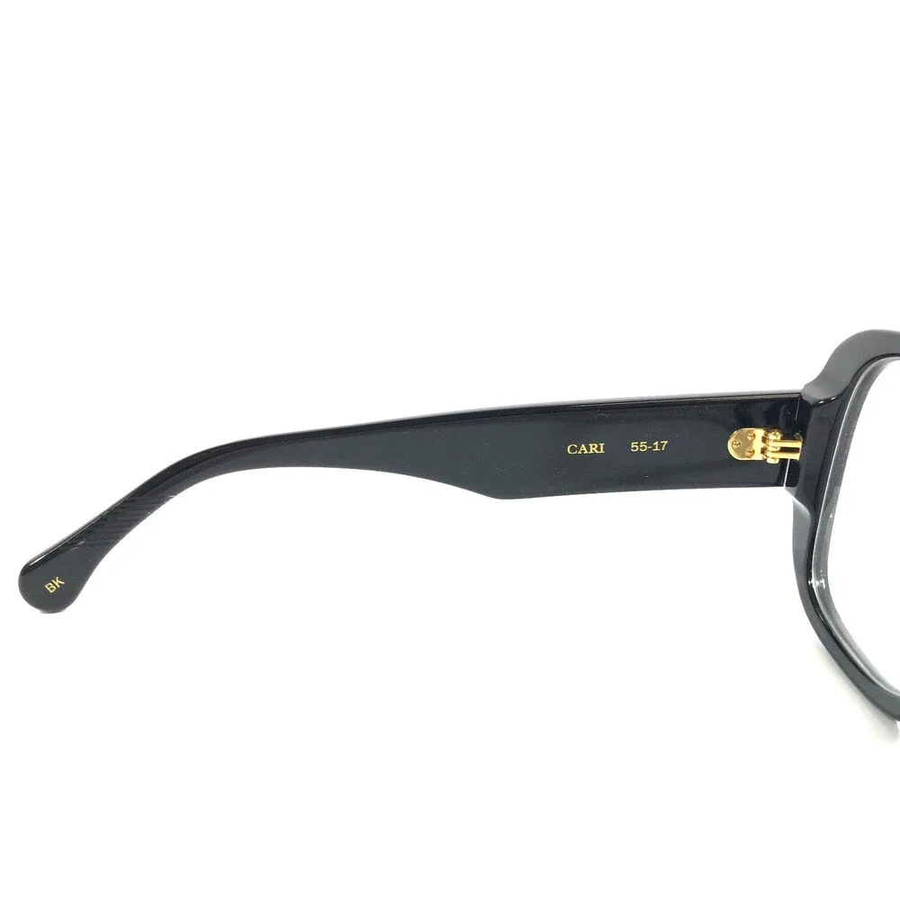 Alfred Kerbs Eyeglasses Frames CARI BK Shiny Black Gold Full Rim 55-17-141